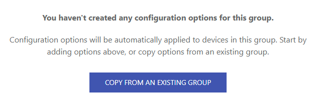 Copying configuration from an existing device group in Dash Enterprise