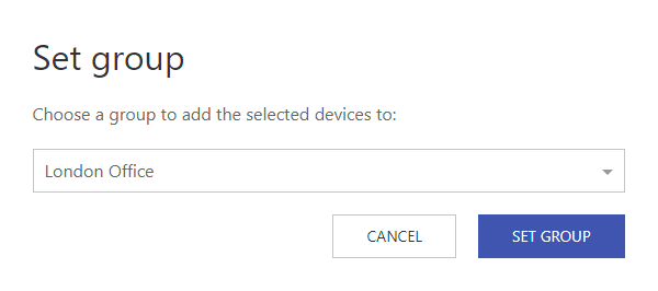 Add an existing device to a group in Dash Enterprise