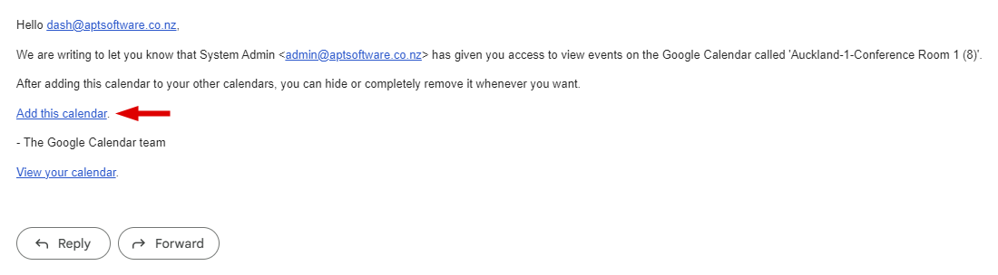 Accept the share request, from your Google account