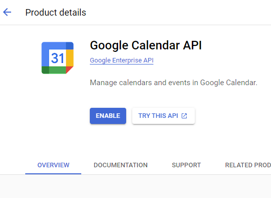Enable the Google APIs that Dash needs
