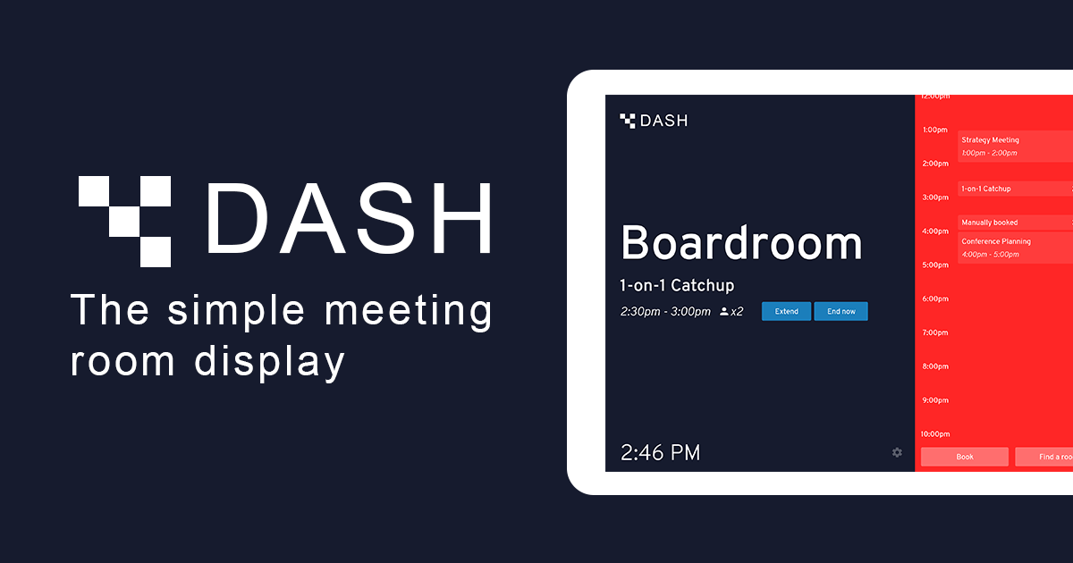 Dash The simple meeting room display