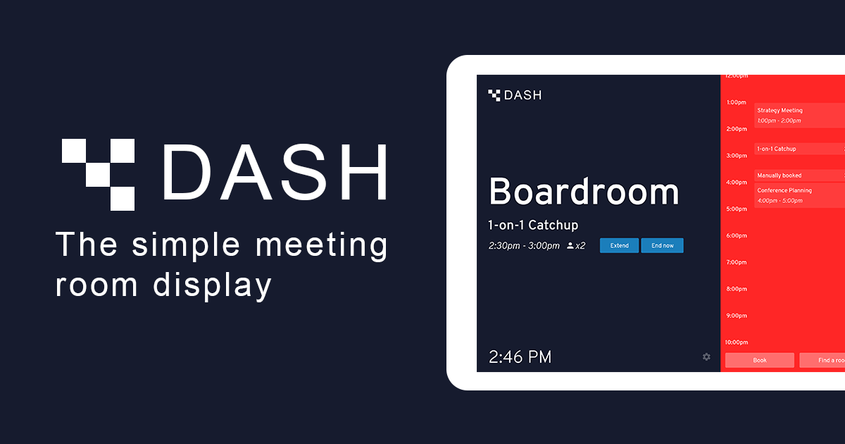 Dash - The simple meeting room display