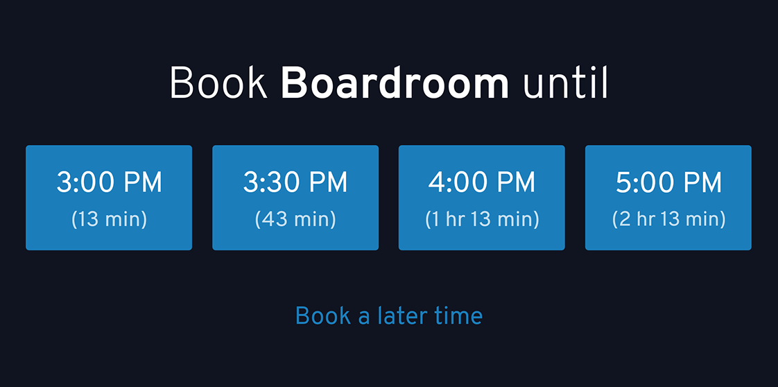 Dash booking screen